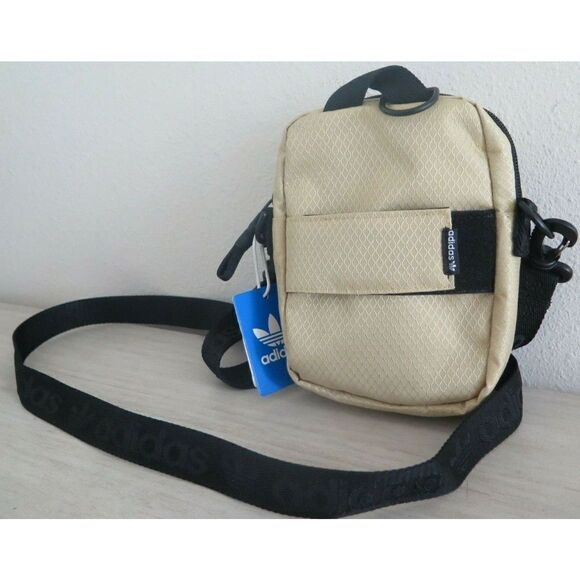 adidas EX6765 Unisex Sand/Black Small National Festival Crossbody Shoulder Bag - Picture 2 of 6